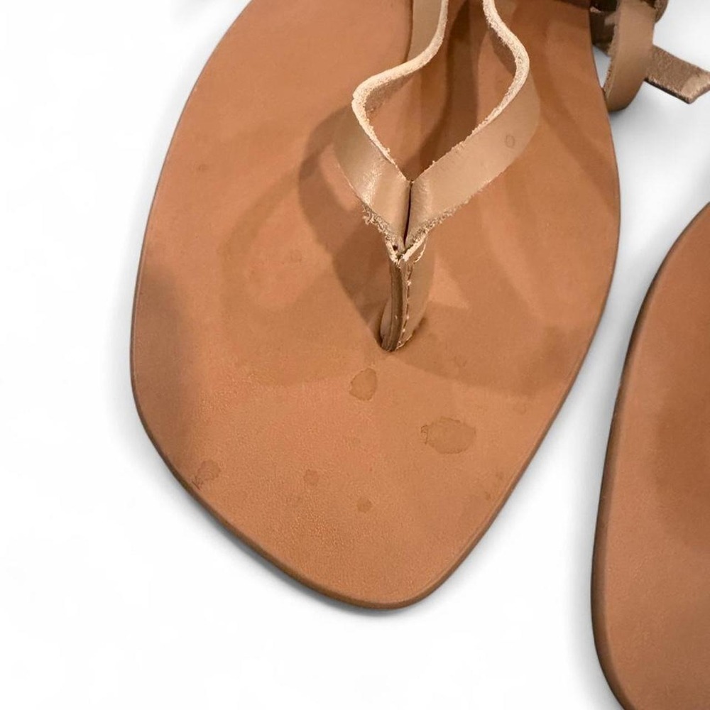 Steve Madden Wynn Tan Leather Lace Up Gladiator Sandals Square Toe WYN01S1 6.5 - Picture 6 of 6